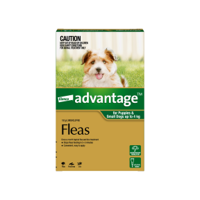 Advantage Puppy & Dog Small Up To 4Kg Green