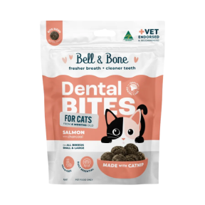 Bell & Bone Dental Bites for Cats Salmon & Charcoal 80g