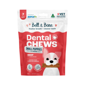 Bell & Bone Dental Chews for Puppies Beef with Coconut