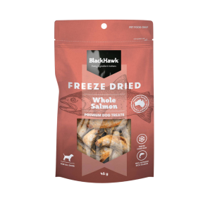 Black Hawk Freeze Dried Dog Treats Whole Salmon 45g Front