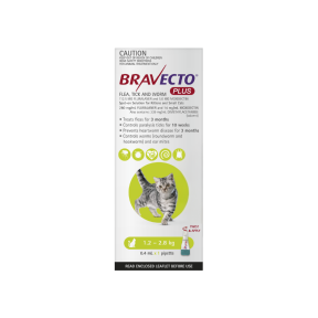Bravecto Plus Cat 2.6-6.1lbs Green