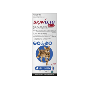 Bravecto Plus Cat 6.1-13.7lbs Blue