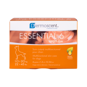 Dermoscent Essential 6 Medium Dogs 10-20kg 4 Pack Front Image