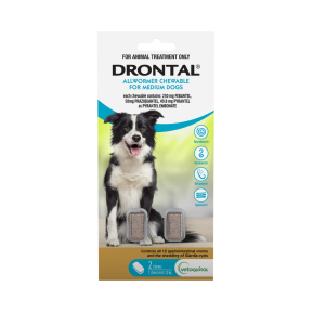 Drontal Allwormer Dog Medium 10kg 2 Chews