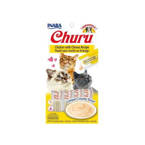 Inaba Churu Puree Chicken With Cheese Cat Treats 4 Pack