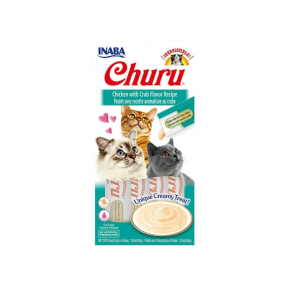 Inaba Churu Puree Chicken With Crab Cat Treats 4 Pack