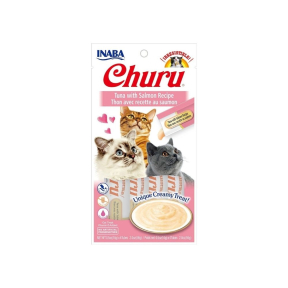 Inaba Churu Puree Tuna With Salmon Cat Treats 4 Pack