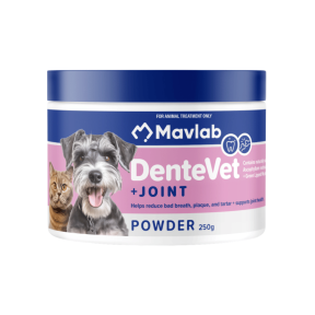 Mavlab DenteVet Anti-Plaque + Joint Support Powder for Dogs & Cats 250g Front