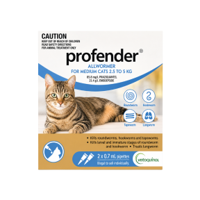 Profender Cat Medium 2.5-5kg Blue 2 Pack