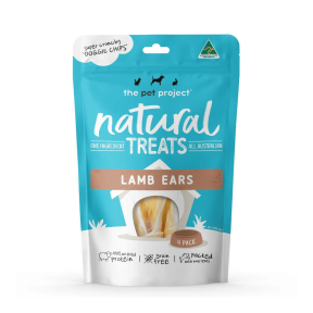 The Pet Project Natural Treats Lamb Ears 4 Pack