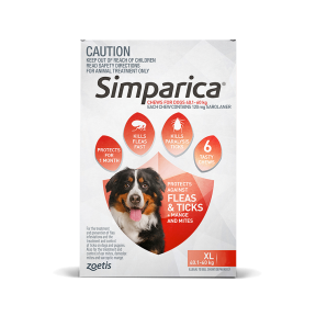 Simparica Dog Extra Large 40.1-60kg Red