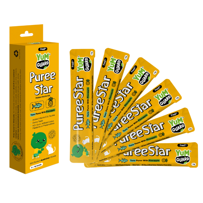 YumGuard Puree Star Tuna with Pineapple Cat & Dog Treat 6 x 14g main product photo