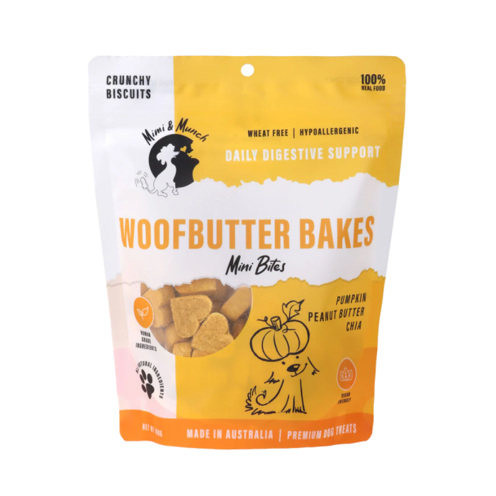 Mimi & Munch Woofbutter Bakes Mini Bites Dog Treats 90g main product photo