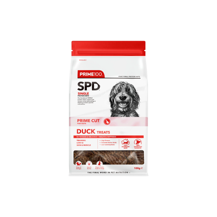 Prime100 SPD Prime Cut Dog Treats Duck 100g main product photo
