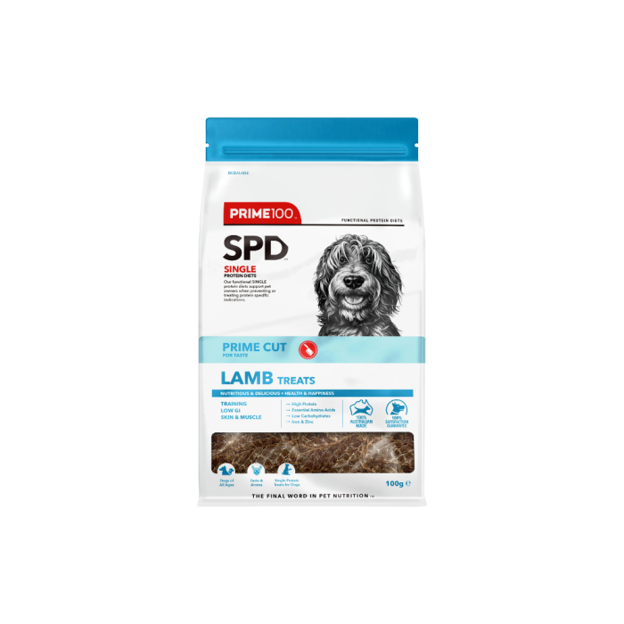 Prime100 SPD Prime Cut Dog Treats Lamb 100g main product photo