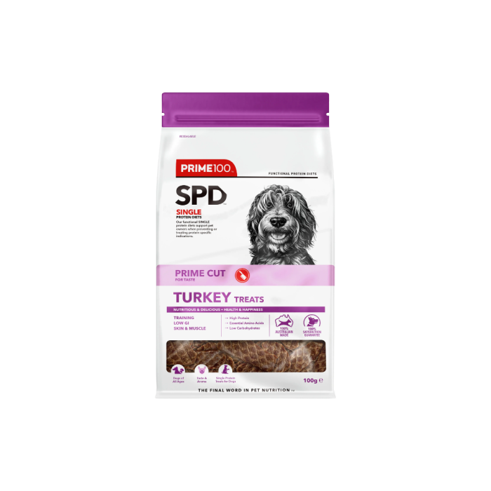 Prime100 SPD Prime Cut Dog Treats Turkey 100g main product photo
