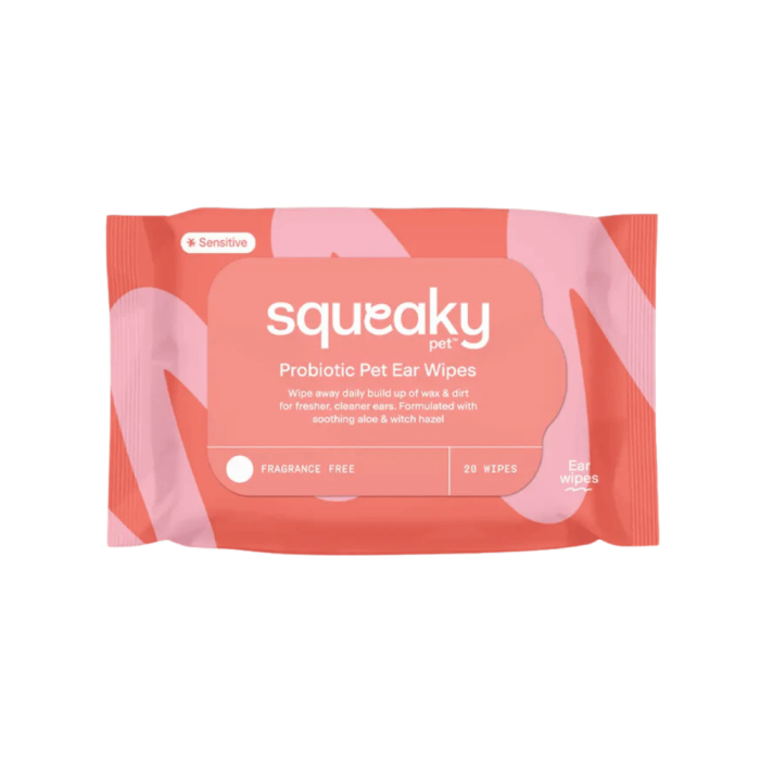 Squeaky Pet Probiotic Pet Ear Wipes Fragrance Free 20 Wipes main product photo