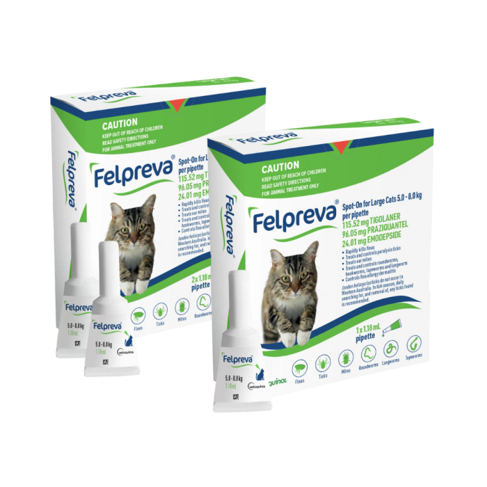 Felpreva Spot On Cat Large 11-17lbs Green CanadaVet